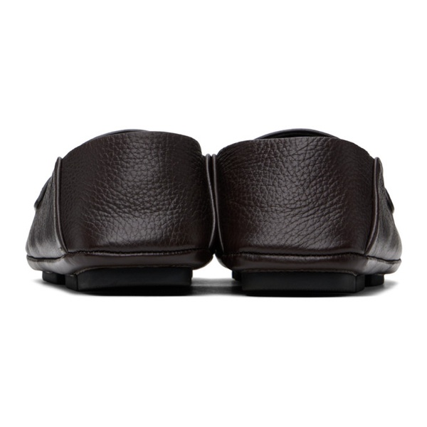  Dolce&Gabbana Brown Deerskin Driver Loafers 241003M231017