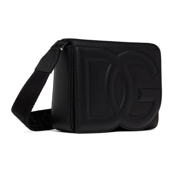  Dolce&Gabbana Black Medium DG Logo Crossbody Bag 241003M170006