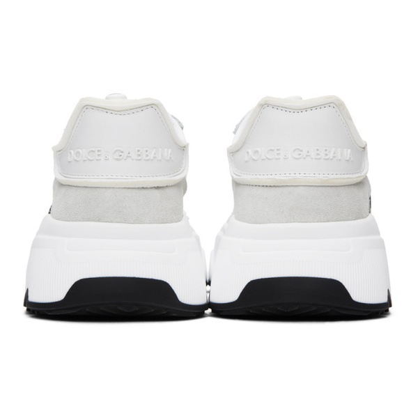  Dolce&Gabbana White Mixed-Material Daymaster Sneakers 241003F128013