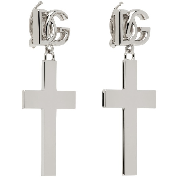  Dolce&Gabbana Silver Cross Earrings 241003F022020