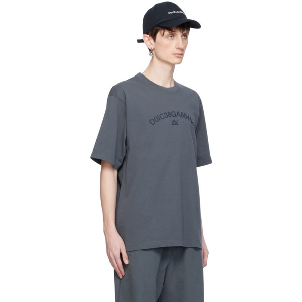  Dolce&Gabbana Gray Print T-Shirt 241003M213025