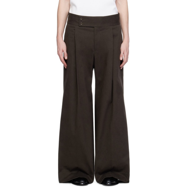  Dolce&Gabbana Brown Pleated Trousers 241003M191010
