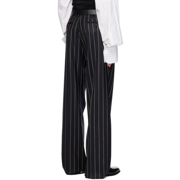 Dolce&Gabbana Black Straight-Leg Trousers 241003M191013