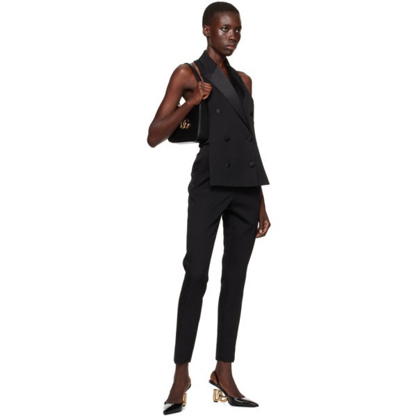  Dolce&Gabbana Black Creased Trousers 241003F087004