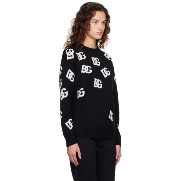  Dolce&Gabbana Black Allover Sweater 231003F096000
