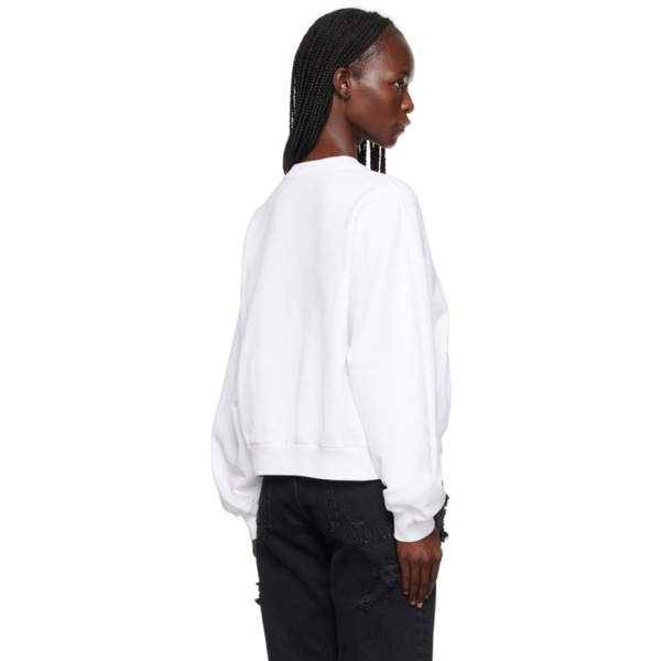  Dolce&Gabbana White Crystal-Cut Sweatshirt 232003F098000