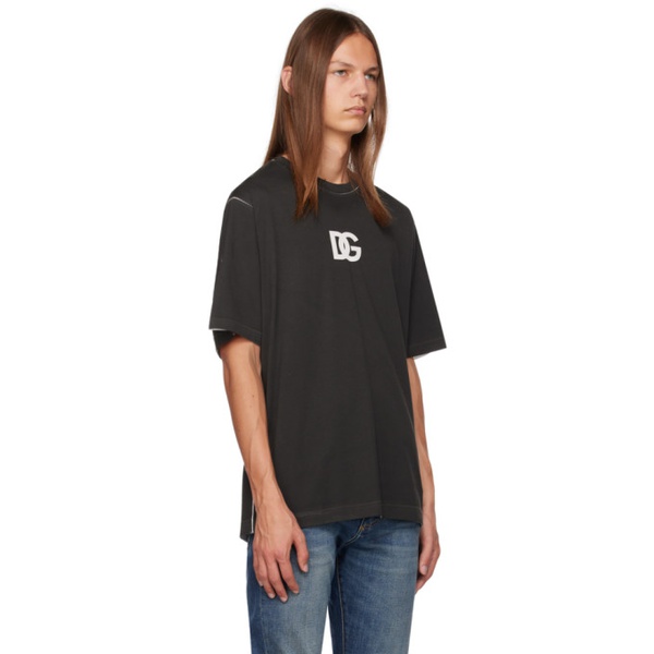  Dolce&Gabbana Black D&G T-Shirt 232003M213009