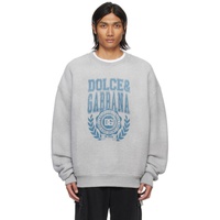 Dolce&Gabbana Gray Printed Sweatshirt 231003M213029