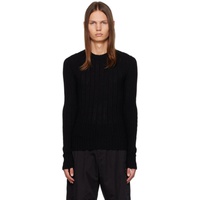 Dolce&Gabbana Black Ribbed Sweater 232003M201001