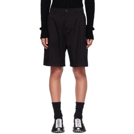 Dolce&Gabbana Black Plate Shorts 232003M193000