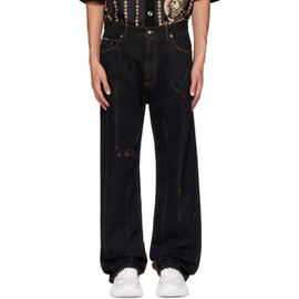 Dolce&Gabbana Black Wide-Leg Jeans 232003M186000