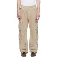 Dolce&Gabbana Beige Distressed Denim Cargo Pants 232003M186001