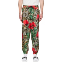 Dolce&Gabbana Multicolor Poppy & Ocelot Lounge Pants 222003M190004