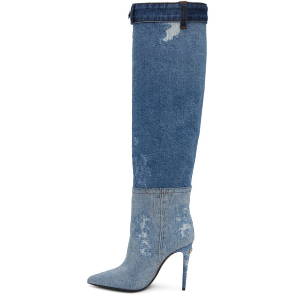  Dolce&Gabbana Blue Patchwork Boots 231003F115000