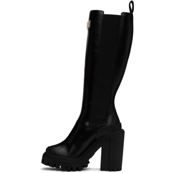  Dolce&Gabbana Black Platform Chelsea Boots 232003F115001