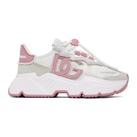 Dolce&Gabbana White & Pink Daymaster Sneakers 232003F128006