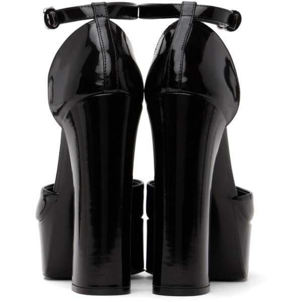  Dolce&Gabbana Black Polished Platform Heels 232003F122005