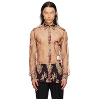 Dolce&Gabbana Burgundy Floral Shirt 231003M192033