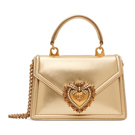Dolce&Gabbana Gold Small Devotion Bag 241003F046008