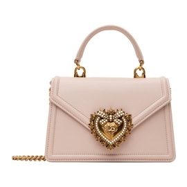 Dolce&Gabbana Pink Small Smooth Devotion Bag 241003F046003