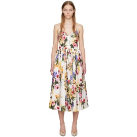 Dolce&Gabbana Multicolor Floral Midi Dress 241003F054002