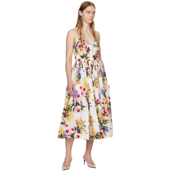  Dolce&Gabbana Multicolor Floral Midi Dress 241003F054002