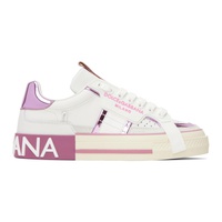 Dolce&Gabbana White & Pink 2.Zero Sneakers 222003F128006