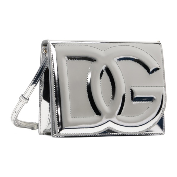  Dolce&Gabbana Silver DG Logo Crossbody Bag 241003F048022