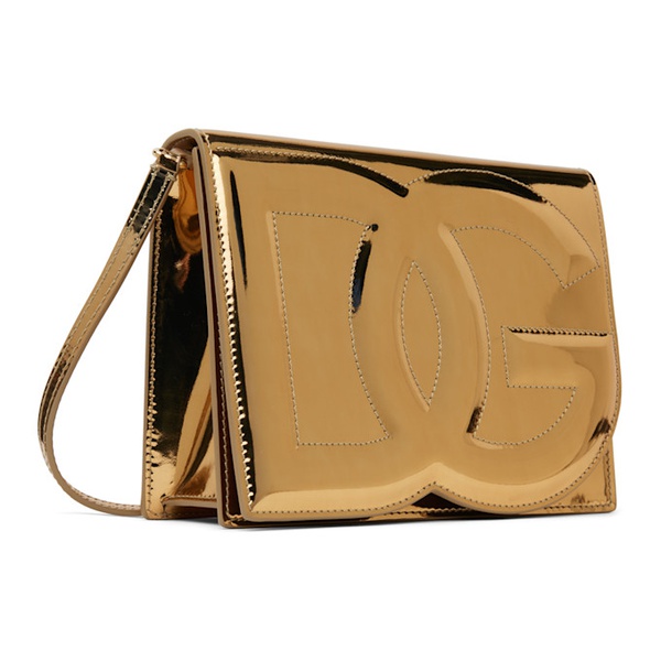  Dolce&Gabbana Gold DG Logo Crossbody Bag 241003F048023