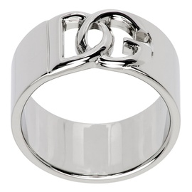 Dolce&Gabbana Silver DG Logo Cutout Ring 242003M147000