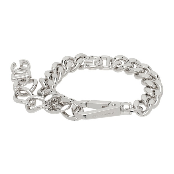  Dolce&Gabbana Silver DG Logo Bracelet 242003M142004