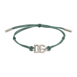 Dolce&Gabbana Green DG Logo Cord Bracelet 242003M142005