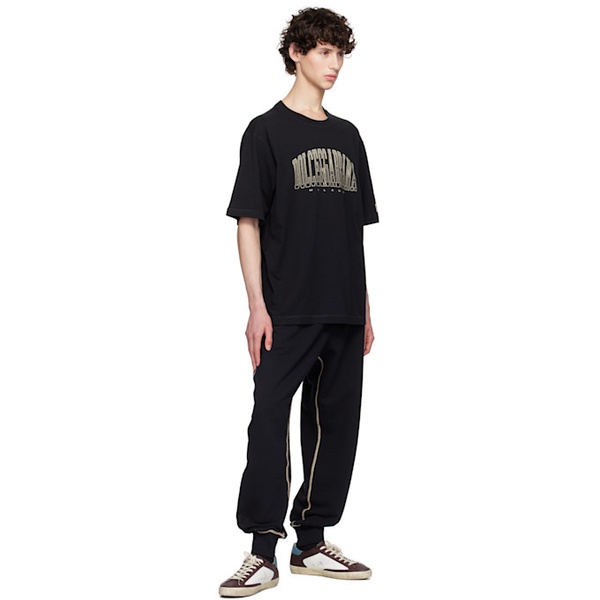  Black Dolce&Gabbana Logo Print T-Shirt 242003M213016