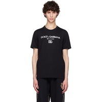 Dolce&Gabbana Black DG Embroidery T-Shirt 242003M213019