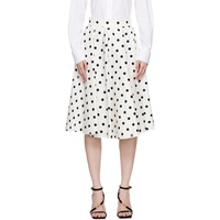 Dolce&Gabbana White Circle Midi Skirt 242003F092002