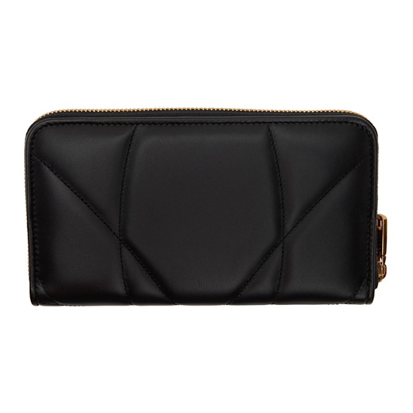 Dolce&Gabbana Black Zip-Around Devotion Wallet 242003F040001