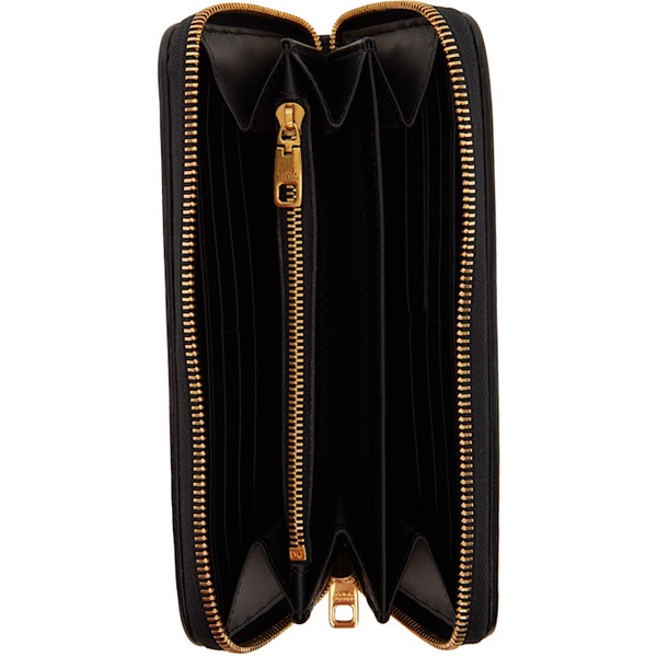  Dolce&Gabbana Black Zip-Around Devotion Wallet 242003F040001