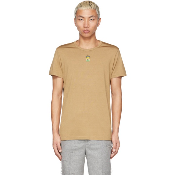  더블렛 Doublet Tan Fibre T-Shirt 221038M213001