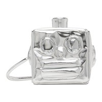 더블렛 Doublet Silver Small Robot Head Bag 241038F048002