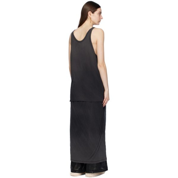  더블렛 Doublet Black Layered Maxi Dress 241038F111002
