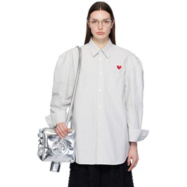 더블렛 Doublet White Robot Shoulder Shirt 241038F109000