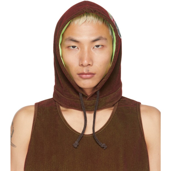  더블렛 Doublet Brown & Green Kiwi Beanie 221038M138001