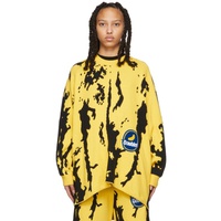 더블렛 Doublet Yellow & Black Jacquard Banana Sweater 221038F096000