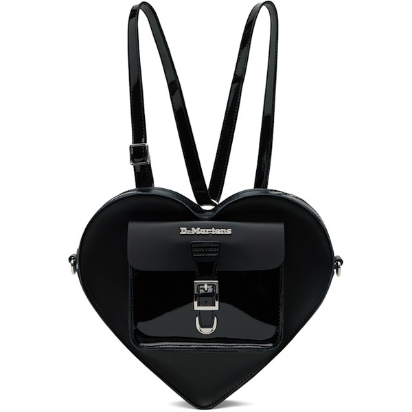 닥터마틴 닥터마틴 Dr. Martens Black Heart Shaped Leather Backpack 242399F042000