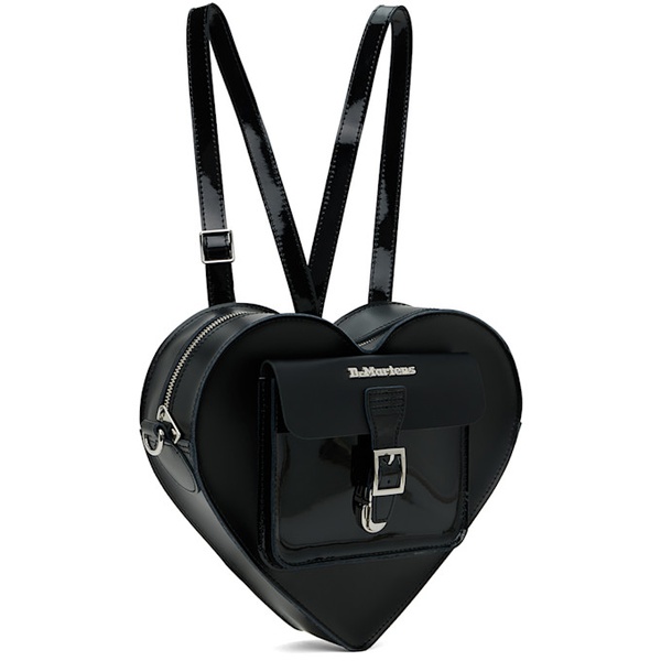 닥터마틴 닥터마틴 Dr. Martens Black Heart Shaped Leather Backpack 242399F042000