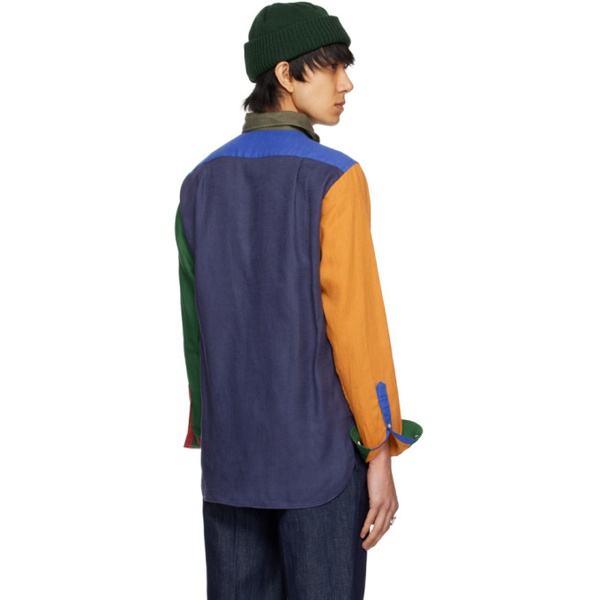  Drakes Multicolor Spread Collar Shirt 241488M192014