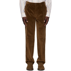 Drakes Tan Games Trousers 232488M191000