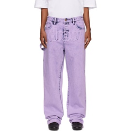 Drew house SSENSE Exclusive Purple Secret Carpenter Jeans 221454F069000