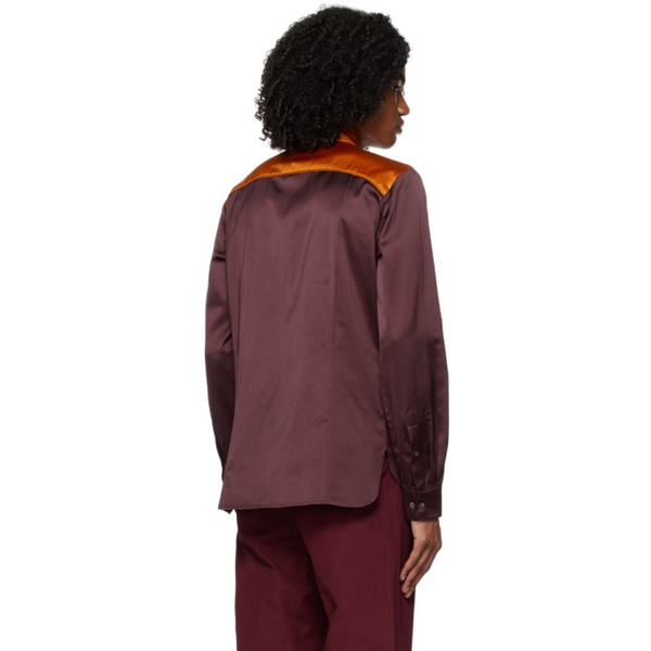  드리스 반 노튼 Dries Van Noten Purple & Orange Embroidered Shirt 231358M192025