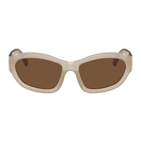 드리스 반 노튼 Dries Van Noten Taupe 린다 패로우 Linda Farrow 에디트 Edition Goggle Sunglasses 241358M134003